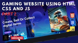 Gaming Website Using HTML CSS amp JS Part 2  Free Source Code [upl. by Buchbinder383]