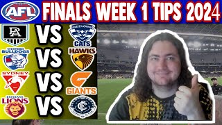 AFL Finals Week 1 Tips 2024 [upl. by Arikaahs]