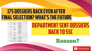 SSC RecruitmentDept Sent 175 Dossiers to SSC of Finally Selected Candidates ssc sscmts mts2022 [upl. by Keon]