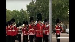 Band of the Scots Guards play the Indian National Anthem at Buckingham Palace [upl. by Jeni]