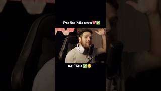 Free fiee India server bra Raistar king ✅😌shorts viralshort freefire india server raistarking [upl. by Lirva586]