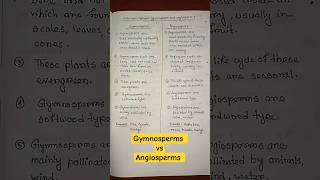 gymnosperms vs angiosperms biology shortsfeed shorts viralshorts trending [upl. by Arikihs]