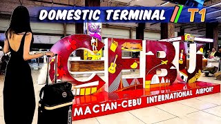 🐵 HD CEBU 🇵🇭  EXPLORING MACTAN CEBU AIRPORT’S DOMESTIC TERMINAL 1 A Virtual Walking Tour [upl. by Repsihw]