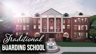 Bloxburg Speedbuild Traditional Boarding School with dorms  Exterior [upl. by Akimert]