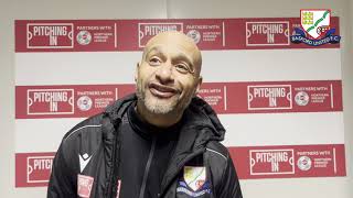 POST MATCH REACTION MARTIN CARRUTHERS POST STOCKTON TOWN [upl. by Oina]