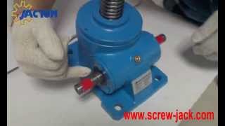 Worm Gear Screw Jack Mechanical Actuators With Stop Nut Prevent Lift Screw From Move Out Of Gearbox [upl. by Bandler]