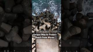 The Importance of Tetrapods on Beaches A Unique Way to Protect from Waves shorts [upl. by Janos]