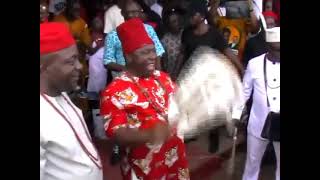 Igwe Obosi performing Obosi war dance after Obiora Iwaji festival [upl. by Osbert8]