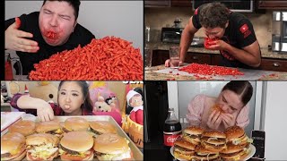 Mukbangers VS Competitive Eaters Doing Food Challenges [upl. by Plunkett]