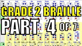 Grade 2 Braille 47  The Words Represented by Braille Letters [upl. by Lenra]