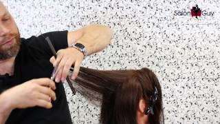 Haircut Tutorial  How to Cut Layers  TheSalonGuy [upl. by Pain]