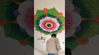 ceiling flower painting work [upl. by Alvin937]