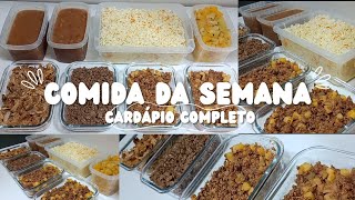 PREPARANDO AS COMIDAS DA SEMANA SEM CONGELAR  CARDÁPIO COMPLETO E ECONÔMICO COMIDA SAUDÁVEL [upl. by Savitt937]