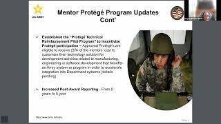 Army Mentor Protégé and PPI Program Webinar [upl. by Nuahsyar]