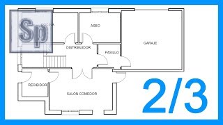 Autocad  23 Dibujar el plano de una casa paso a paso en Autocad 2015 Tutorial en español HD [upl. by Ardaid926]