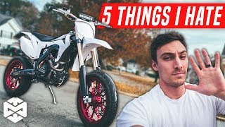 5 Things I HATE About My Honda CRF450R Supermoto [upl. by Nwahsyar420]