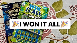 Win it all and 2 million celebration Illinois scratch off tickets [upl. by Lockwood655]