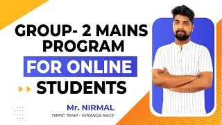 TNPSC Group 2 Mains Program for Online students  Veranda Race [upl. by Hilten]