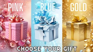 Choose your gift box 🎁💝✨️🤮  3 gift box challenge Pink Blue amp Gold pinkvsblue giftboxchallenge [upl. by Amiaj]