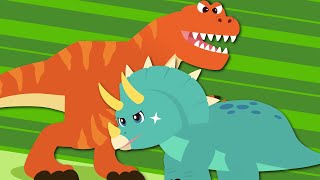 ThreeHorned Dinosaur Triceratops🦏 Kids Songs amp Nursery Rhymes  Dinosaur Songs  Lotty Friends [upl. by Pulcheria]