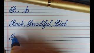 How to improve handwriting Italics quotBquot writing tutorial [upl. by Bremser]