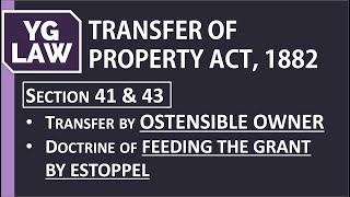 Transfer by a person other than full owner  Section 41 amp 43  TPA  YG Law [upl. by Raamal690]