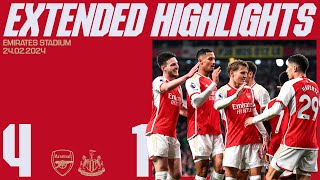 EXTENDED HIGHLIGHTS  Arsenal vs Newcastle United 41  All goals saves skills amp more [upl. by Samalla]