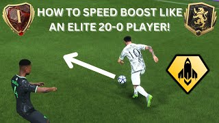 HOW TO SPEED BOOST LIKE AN ELITE 200 PLAYER FC24 L1 SPEED BOOST TUTORIAL [upl. by Ylebmik]