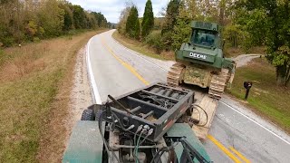 My First Time Trucking John Deere 850J Dozer on the Lowboy [upl. by Damien]