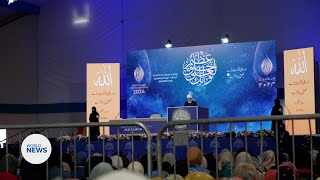 Hazrat Mirza Masroor Ahmad aba addresses the ladies on the second day of JalsaUK2024 [upl. by Jessee258]