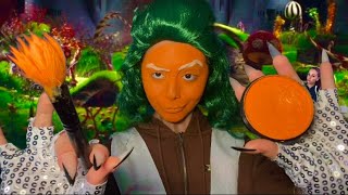 ASMR Oompa Loompa does your makeup fast orange triggers 😫🧡🫶🏻 [upl. by Rodgiva69]