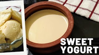 Sweet Yogurt Tips And Tricks No Oven No Pressure CookerSweet Yogurt Recipe Only 3 Ingredients [upl. by Lianna]