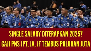 SKEMA GAJI SINGLE SALARY DITERAPKAN 2025 BILA JADI MAKA GAJI PNS MENCAPAI PULUHAN JUTA [upl. by Nylla]