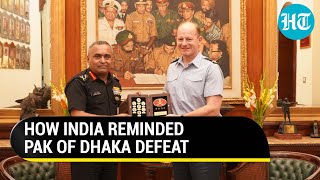 Indian Army reminds Pak of 1971 surrender during toplevel meet with UK Air Chief  Watch [upl. by Yelnats]