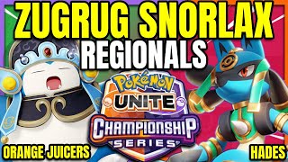 ZUGRUG SNORLAX ORANGE JUICERS vs HADES NA Regionals  Pokemon Unite [upl. by O'Mahony]