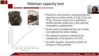 ICIMECE2021 CE97Pilot Scale Production of Digested Cow Manure Biopellet for Joko Waluyo [upl. by Ingrid]