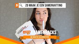 Examenhacks  Zo maak je een samenvatting voor je examen [upl. by Annoed]