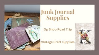 Road trip VintageHaul Craft supplies haul Op shopThrift shopping for craft supplies [upl. by Patric]