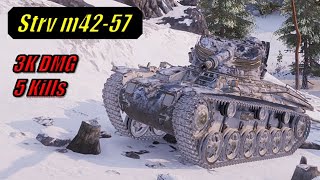 World of Tanks  Strv m4257  Mannerheim Line  3K DMG  5 Kills  10 [upl. by Selwyn]