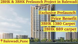 Exclusive 3 BHK Prelaunch Apartment with 1400 sqft Carpet Area in Balewadi Pune  7768849750 [upl. by Elokcin]