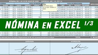 ✅ Nómina COMPLETA en Excel  Percepciones  Deducciones  Fórmulas  Cálculo de ISR  VIDEO 13 🆗 [upl. by Eltsirhc]