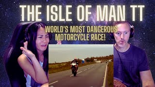 INSANE  Our Reaction to The Isle Of Man TT  Worlds Most Dangerous Motorcycle Race [upl. by Ydisahc]