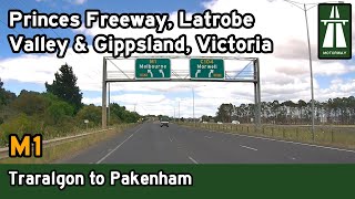 Driving from Traralgon to Pakenham Melbourne – M1 Princes Freeway Latrobe Valley VIC 4K [upl. by Nodal]