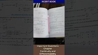 Class 12 Maths Chapter  Continuity and Differentiability Important Questions from NCERT BOOK [upl. by Annenn507]