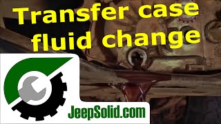 Transfer case fluid change Jeep YJ [upl. by Namas]