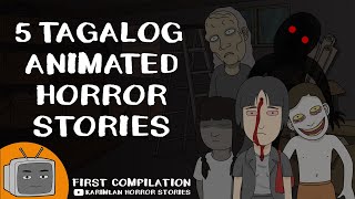 5 Tagalog Animated Horror Stories  First Compilation [upl. by Anisirhc]