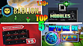 TOP 5 MEJORES CLIENTES 119 Para Minecraft PE  BEDROCK [upl. by Rafa]