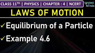 Class 11th Physics  Equilibrium of a Particle  Example 46  Chapter 4 Laws of Motion  NCERT [upl. by Aleekat]