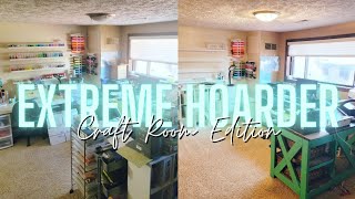 2022 EXTREME HOARDER CRAFT ROOM CLEAN  DECLUTTER  ORGANIZE  Its Worse Than I Thought [upl. by Ahsinad]