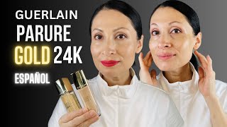 Probando PARURE GOLD 24K RADIANCE FOUNDATION amp PRIMER de Guerlain Primera Impresión y Review [upl. by Egdirdle]